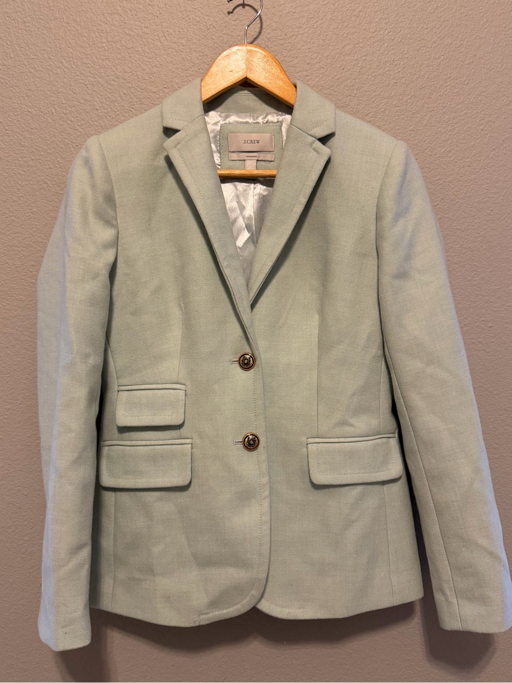 J. Crew Turquoise Tailored Wool Blazer 4